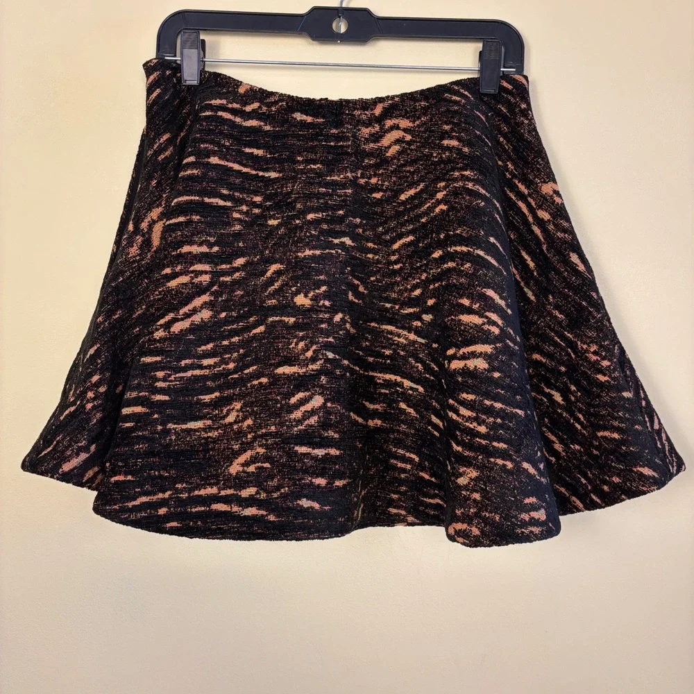 ULLA‎ JOHNSON Elise Flounce Hem Mini Skirt Onyx Black Women Size 6 Casual Party